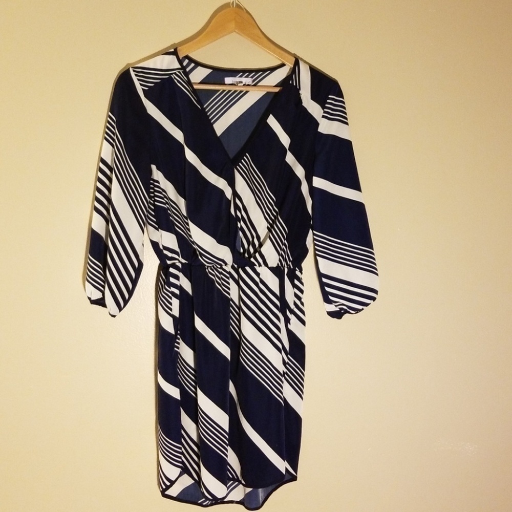 Just the Girl: Black and White Stripe Dress